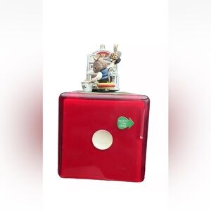 Vintage Enesco Mice 'n' red Dice Casino "We’re In The Money" Music Box, no box